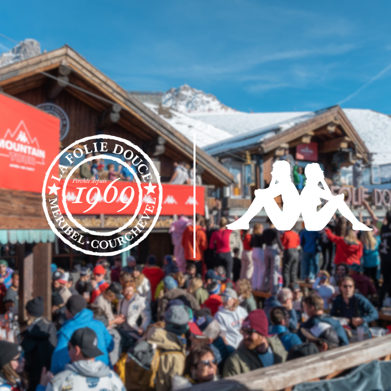 KAPPA ET LA FOLIE DOUCE MERIBEL-COURCHEVEL COLLABORENT POUR LA SAISON D’HIVER 2023-2024