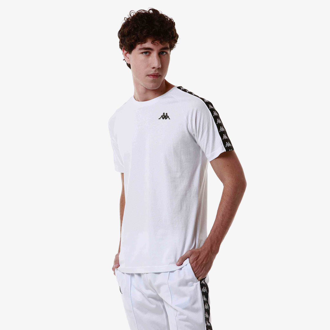 T-Shirt 222 Banda Coen Slim Blanc Homme