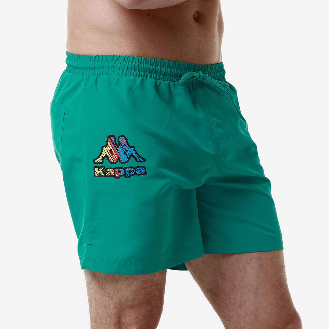 Short De Bain Logo Friogo Vert Homme