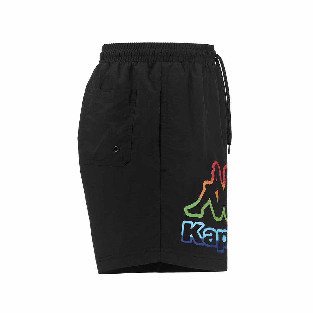 Short De Bain Logo Fulmino Noir Homme