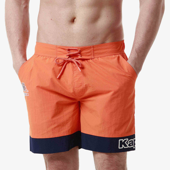 Short de bain Logo Fuxom Orange Homme