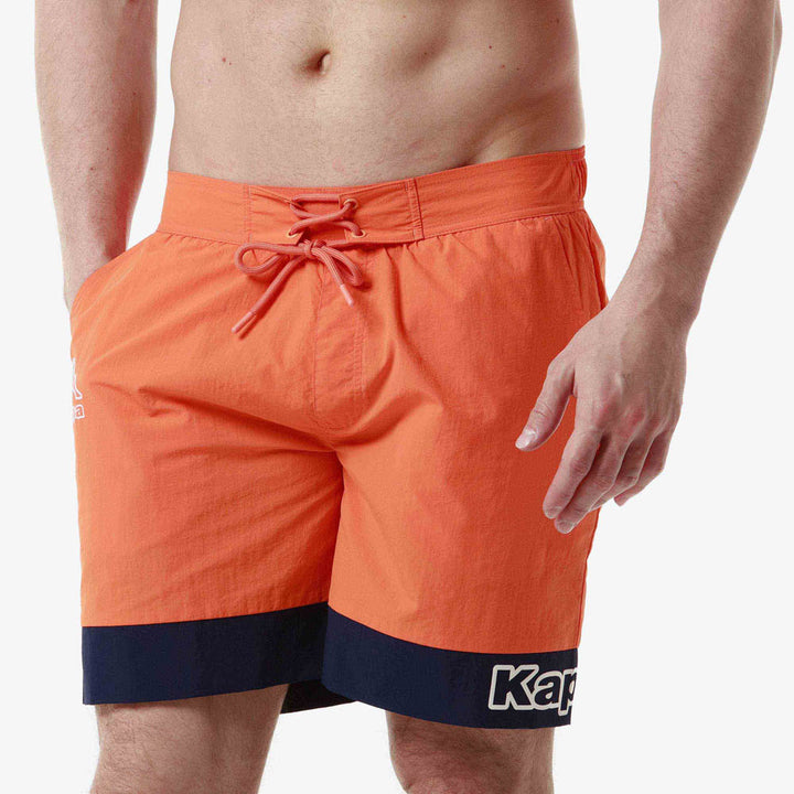 Short de bain Logo Fuxom Orange Homme