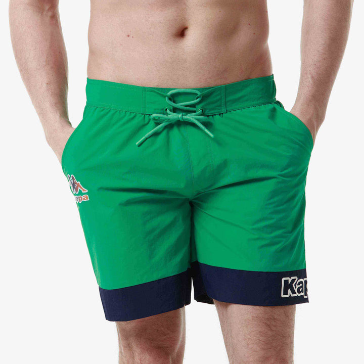 Short de bain Logo Fuxom Vert Homme