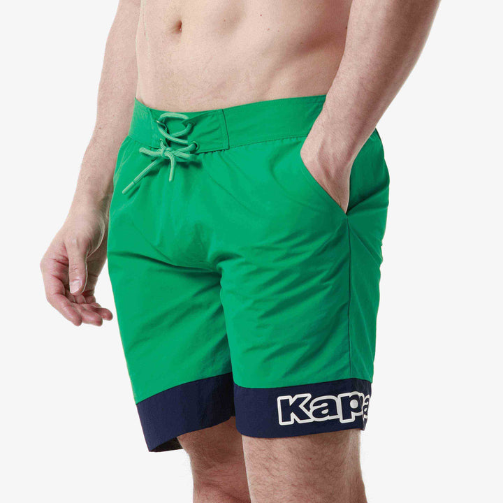 Short de bain Logo Fuxom Vert Homme