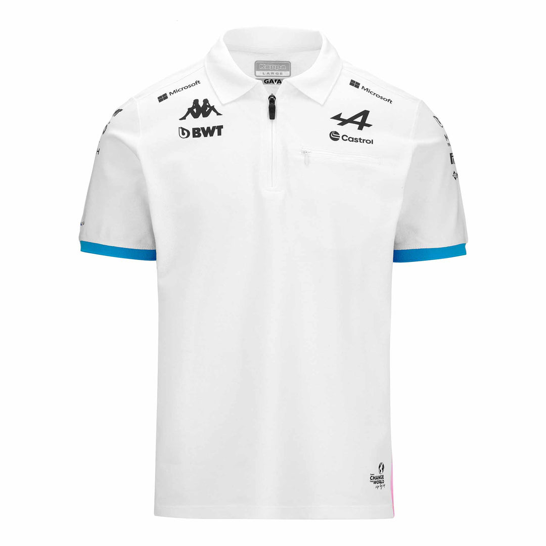 Polo Adram BWT Alpine F1 Team 2024 Blanc Homme