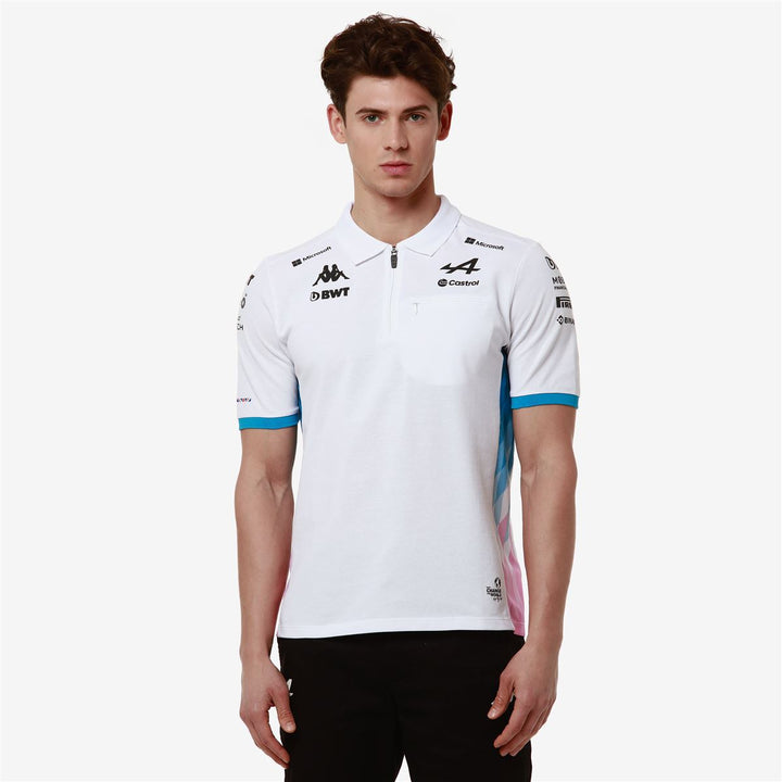 Polo Adram BWT Alpine F1 Team 2024 Blanc Homme