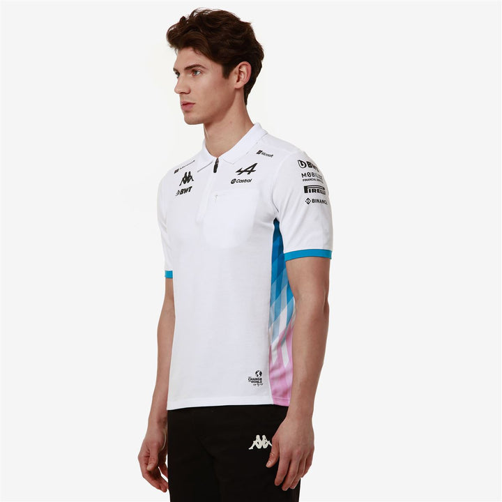 Polo Adram BWT Alpine F1 Team 2024 Blanc Homme