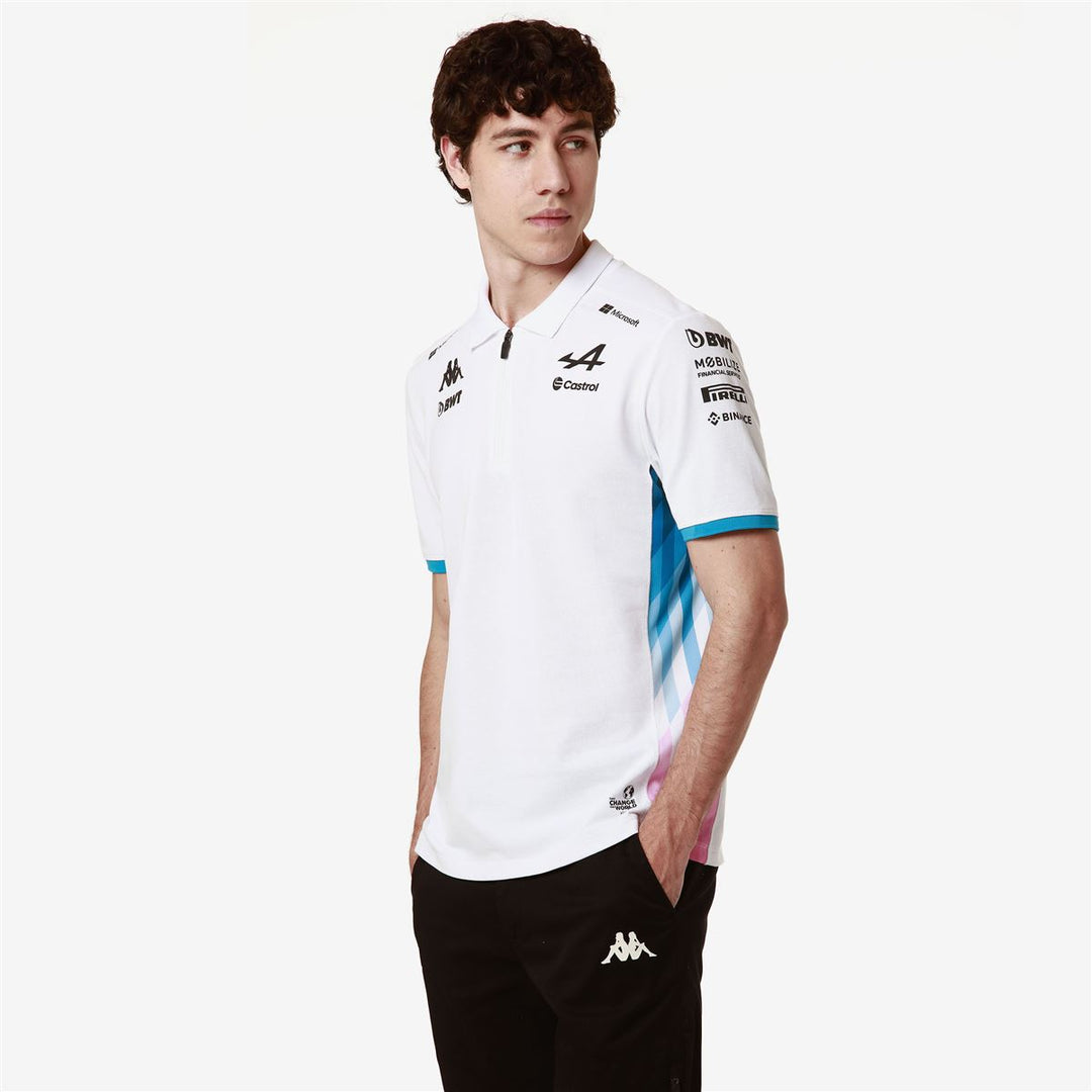 Polo Adrem BWT Alpine F1 Team 2024 Blanc Homme