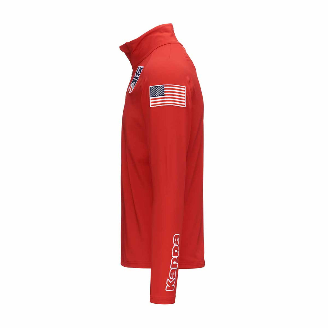 Sweatshirt 6Cento 687BK US Ski Team Rouge Unisexe