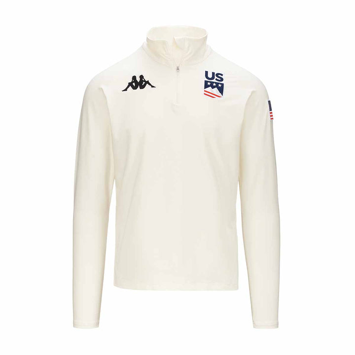 Sweatshirt 6Cento 687BK US Ski Team Blanc Unisexe