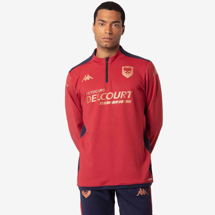 Sweatshirt Ablas Pro 8 SM Caen 24/25 Rouge Homme