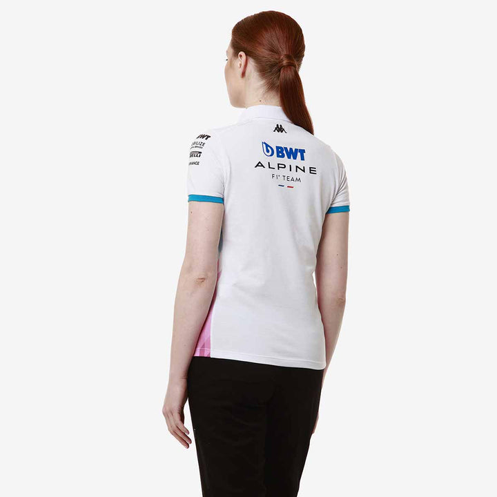 Polo Adraw BWT Alpine F1 Team 2024 Blanc Femme