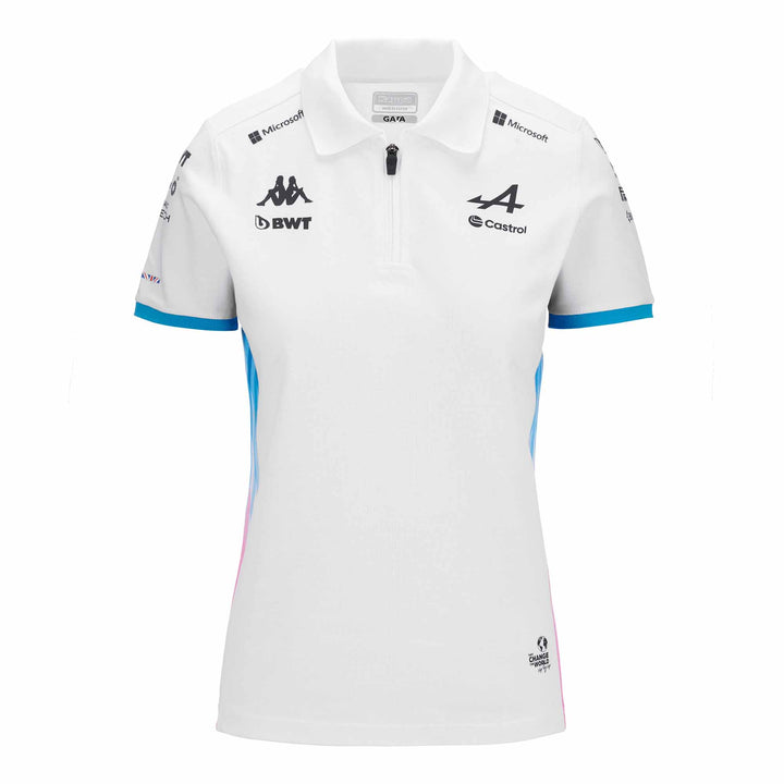 Polo Adrew BWT Alpine F1 Team 2024 Blanc Femme