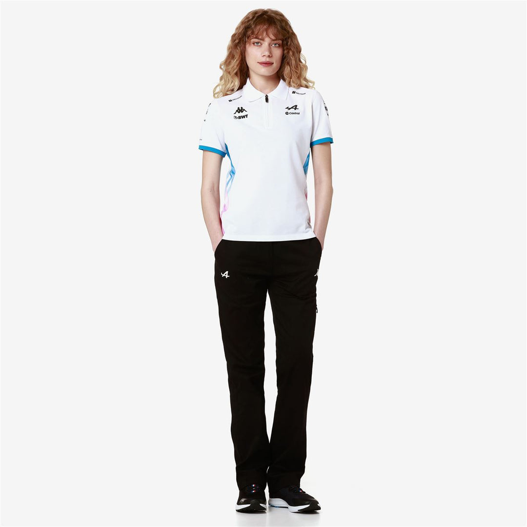 Polo Adrew BWT Alpine F1 Team 2024 Blanc Femme