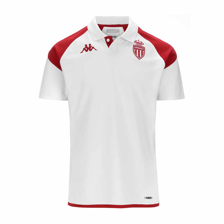 Polo Angat 7 AS Monaco 23/24 Blanc Enfant