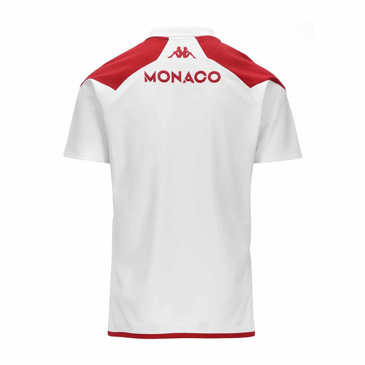 Polo Angat 7 AS Monaco 23/24 Blanc Enfant