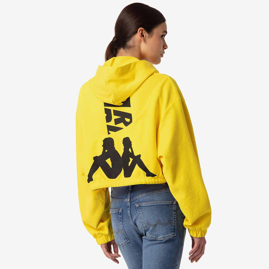 Hoodie Loscos Les Ardentes x Kappa Jaune Femme