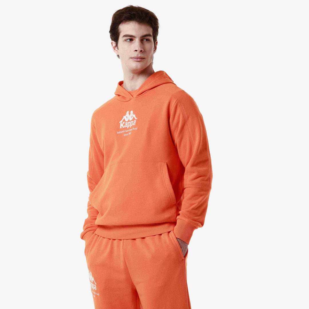 Hoodie Authentic Giano Orange Homme