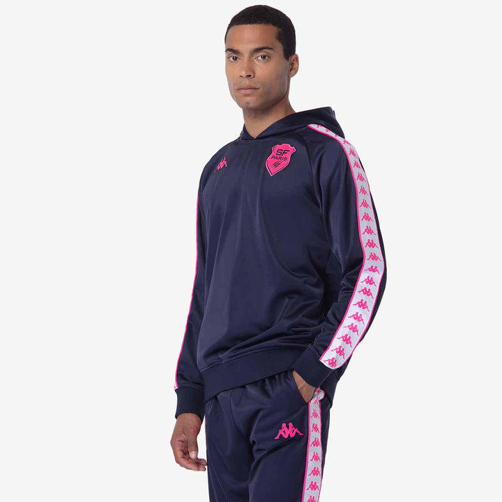 Hoodie 222 Banda Zeustivy Stade Francais Paris 24/25 Bleu Homme