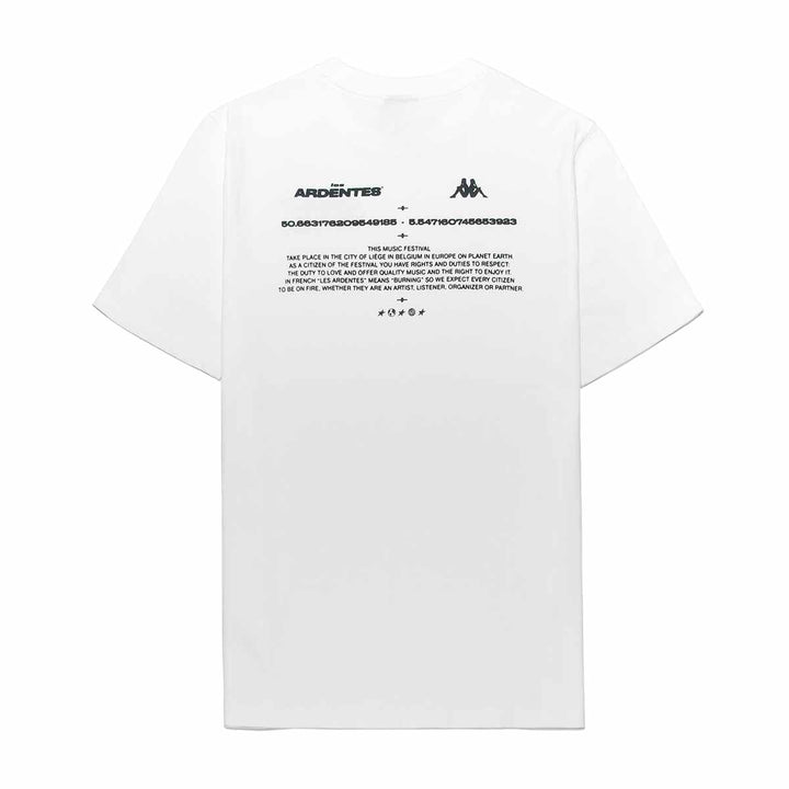 T-Shirt Leslie Les Ardentes x Kappa Blanc Homme