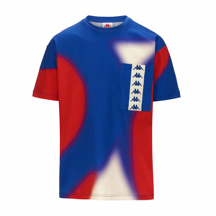 T-shirt 222 Banda Fapo 2 Graphik Bleu Homme