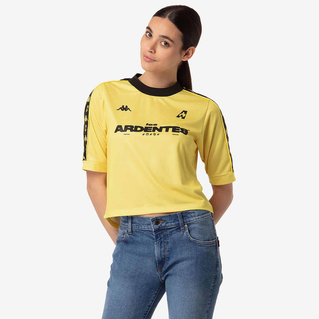 T-Shirt Lexia Les Ardentes x Kappa Jaune Femme