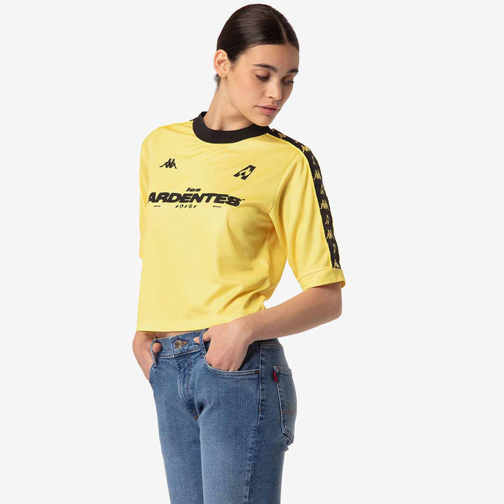 T-Shirt Lexia Les Ardentes x Kappa Jaune Femme