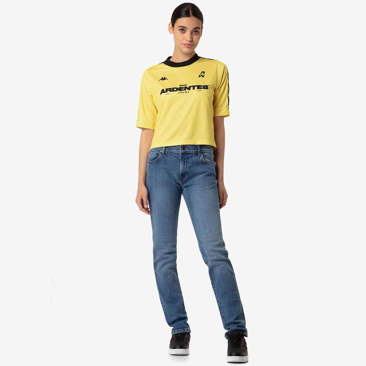 T-Shirt Lexia Les Ardentes x Kappa Jaune Femme