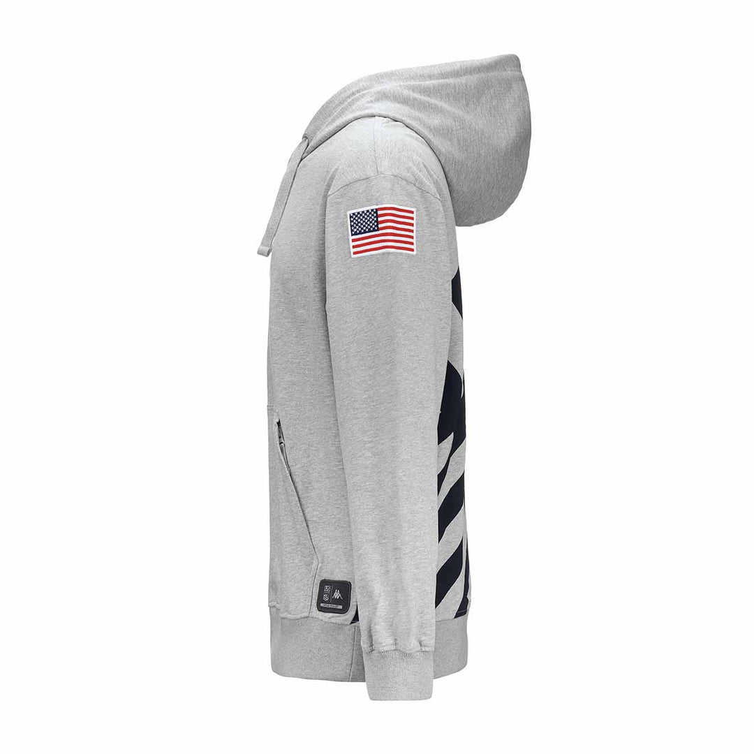 Hoodie Utawi USA US Ski Team Gris Unisexe