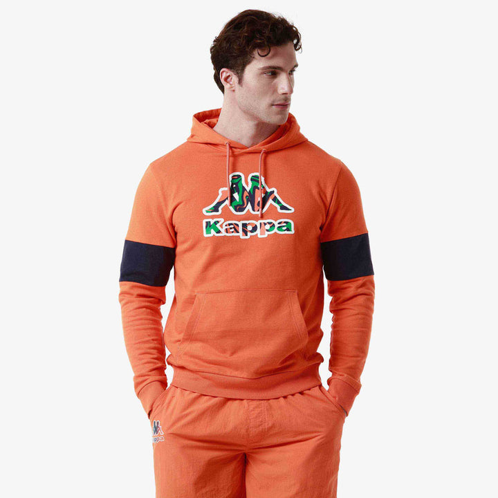 Hoodie Logo Frofio Orange Homme