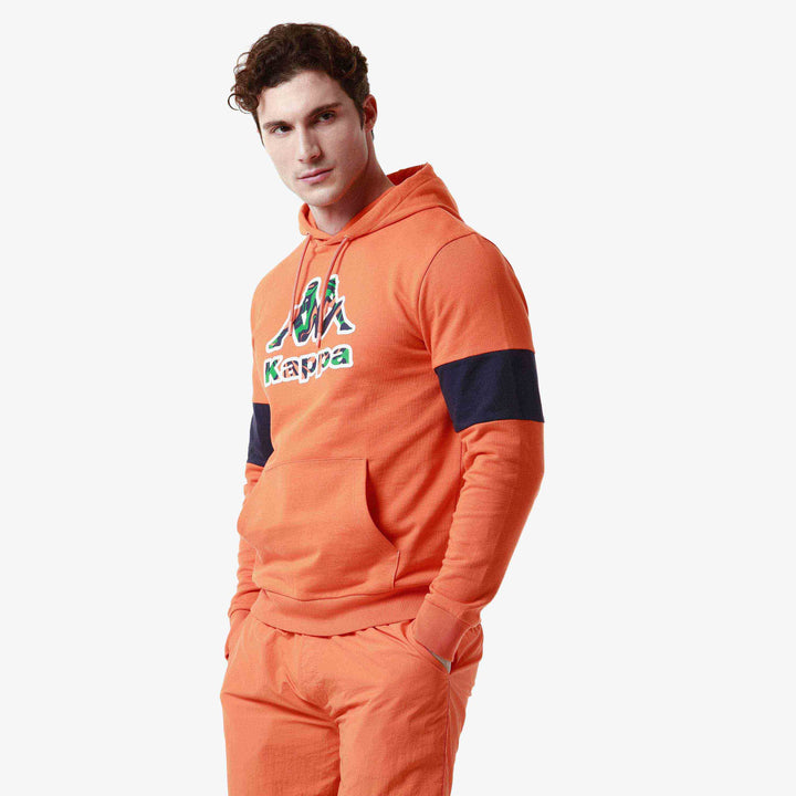 Hoodie Logo Frofio Orange Homme