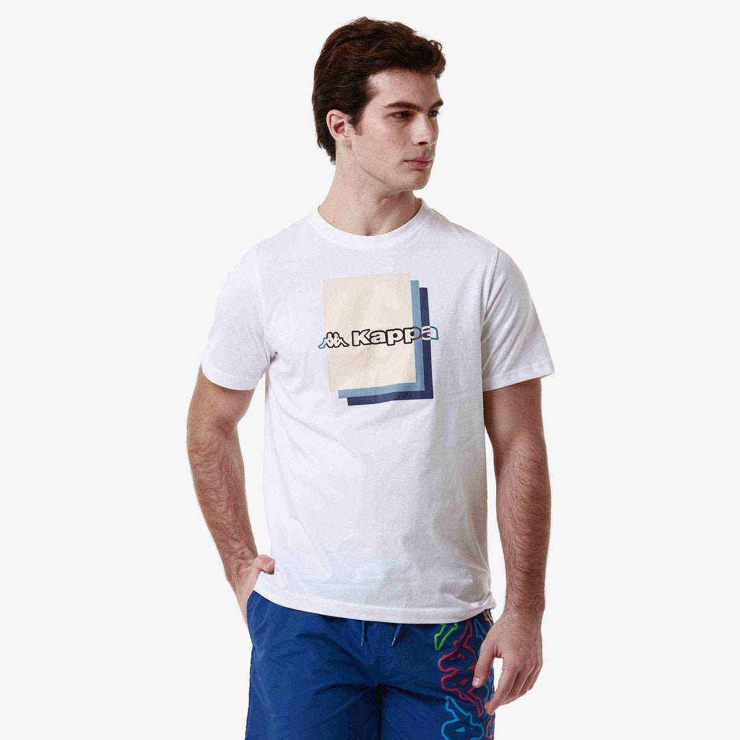 T-shirt Logo Fuoviom Blanc Homme