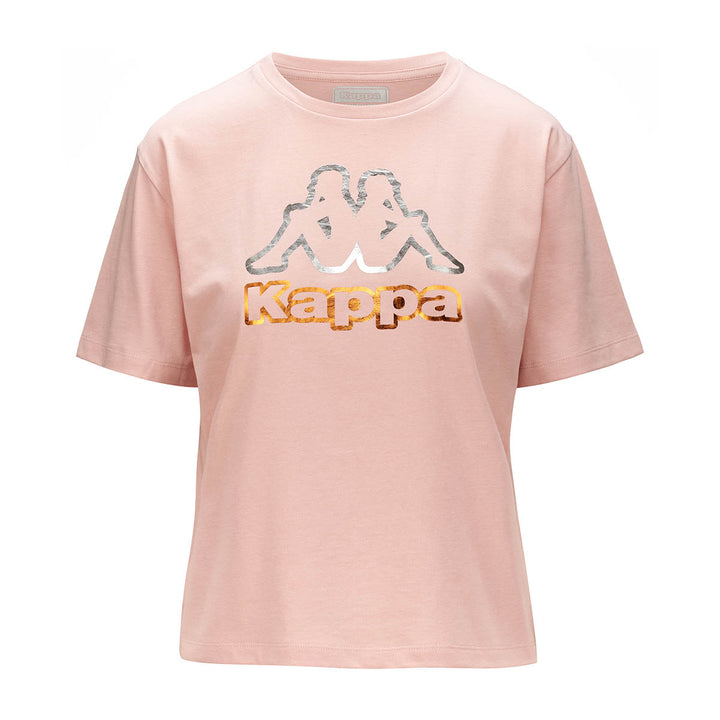 T-shirt Logo Falella Rose Femme