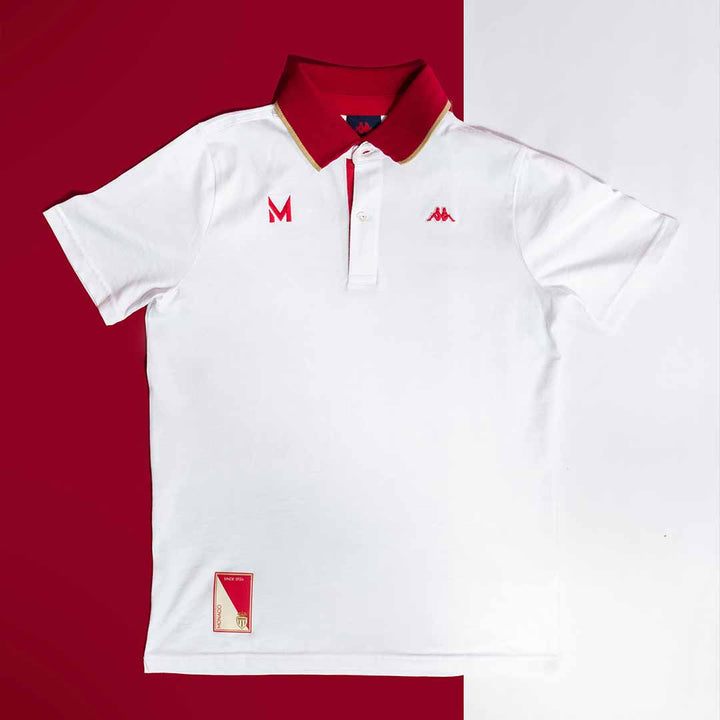 Polo Iuno Robe di Kappa - AS Monaco 2024 Rouge Unisexe