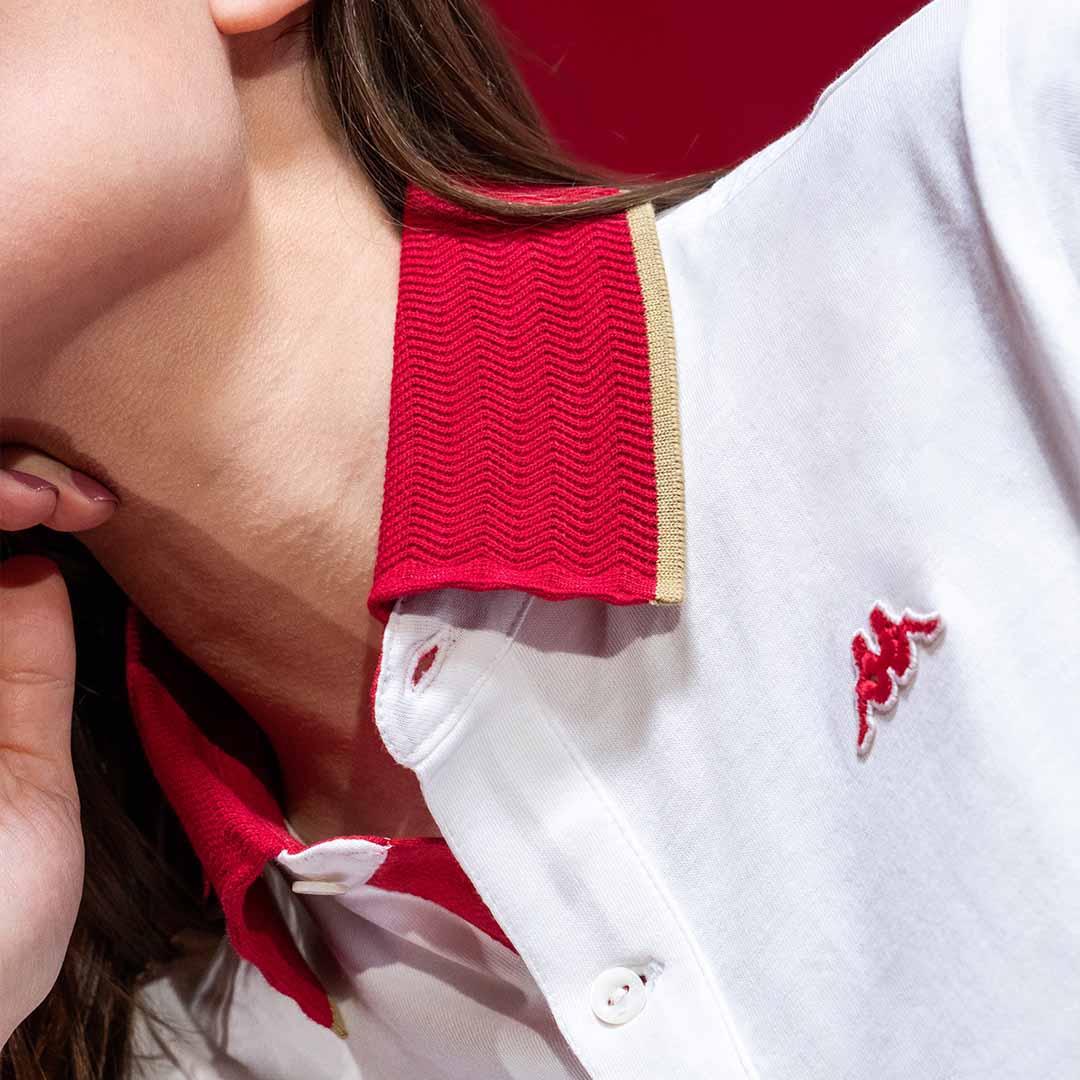 Polo Iuno Robe di Kappa - AS Monaco 2024 Rouge Unisexe