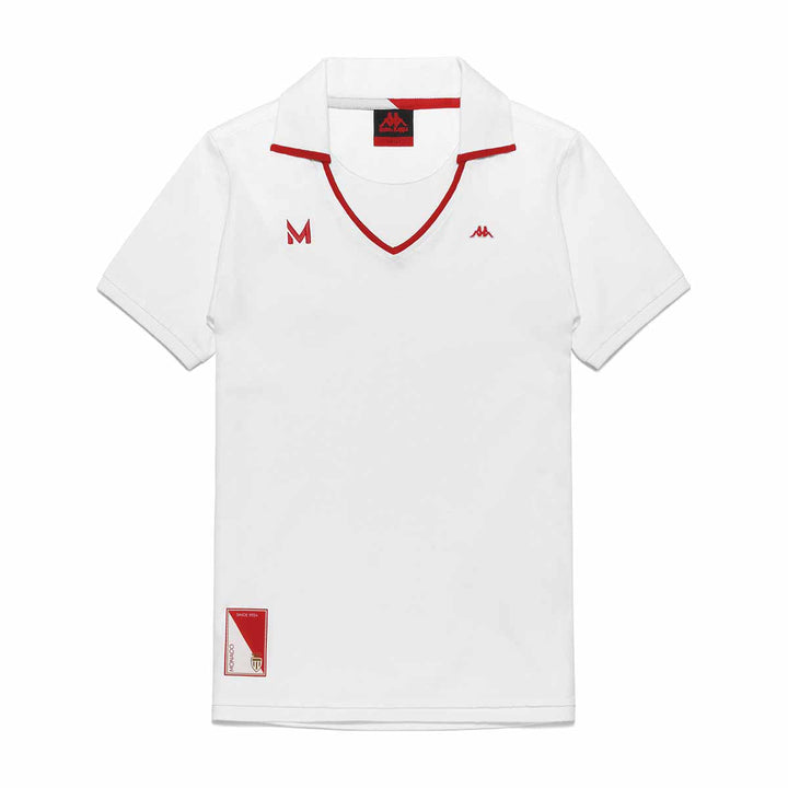 Polo Rosmer Robe di Kappa - AS Monaco 2024 Blanc Femme