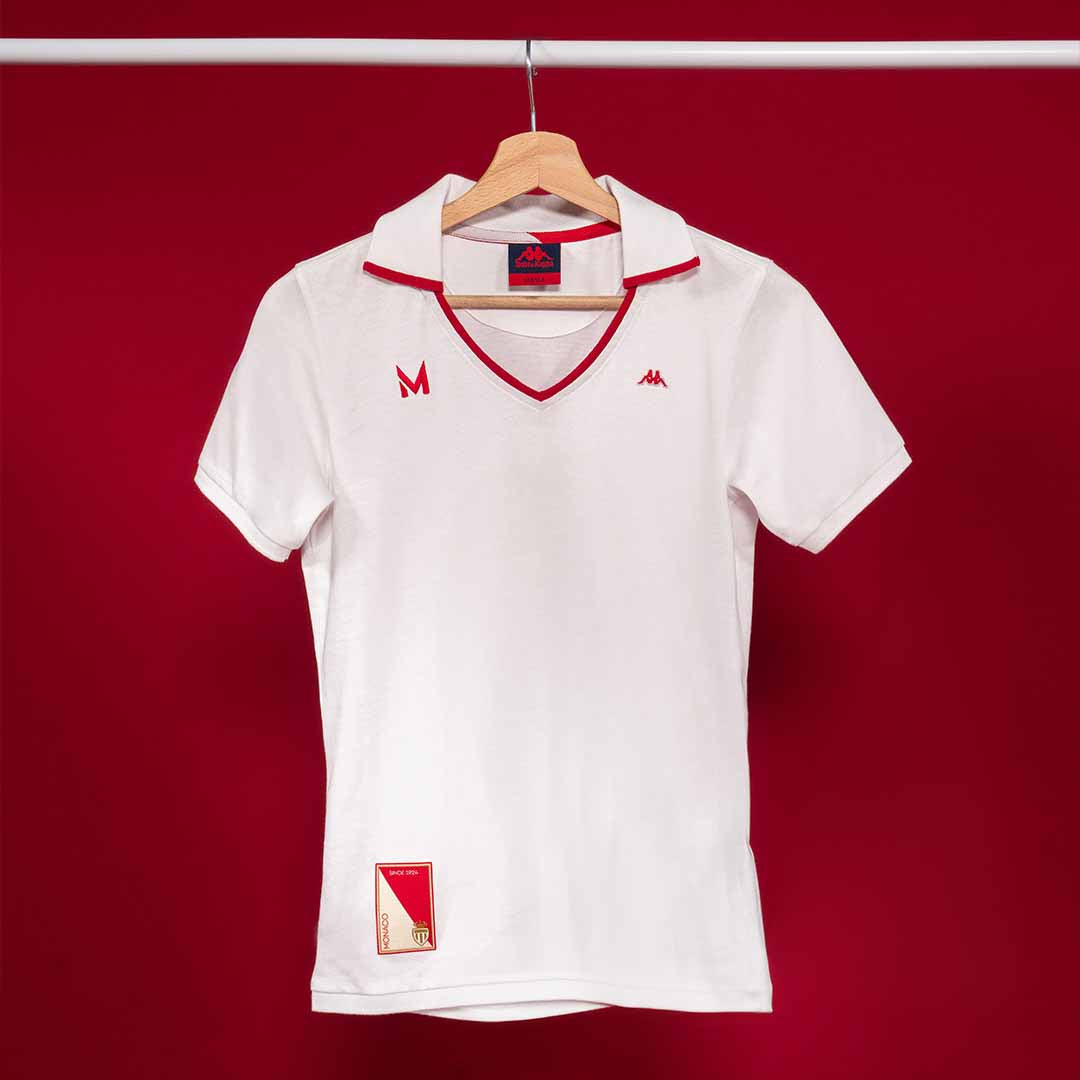 Polo Rosmer Robe di Kappa - AS Monaco 2024 Blanc Femme