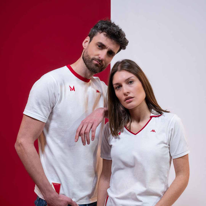 Polo Rosmer Robe di Kappa - AS Monaco 2024 Blanc Femme